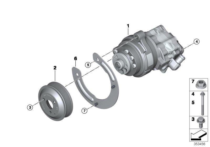 Diagram Power steering pump for your BMW X2  