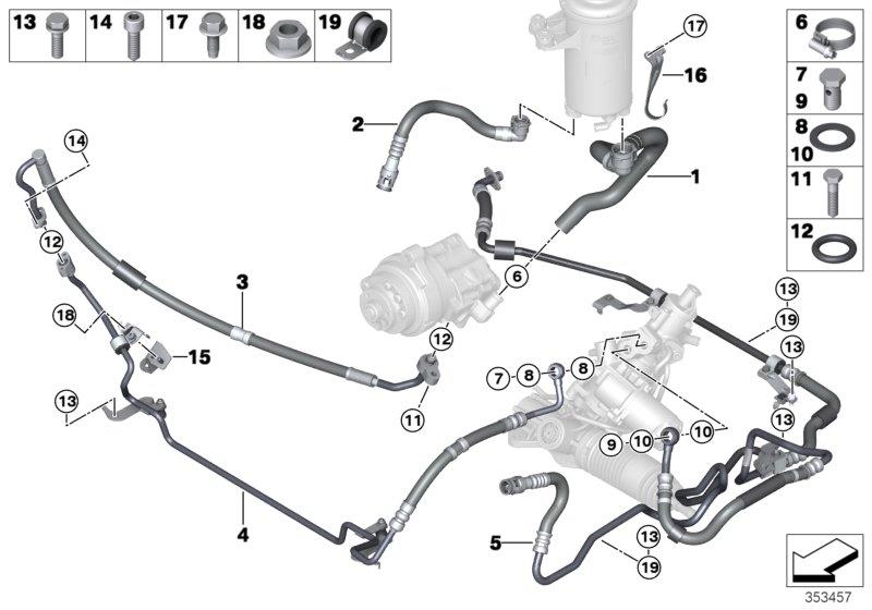 Diagram Oil lines for your BMW
