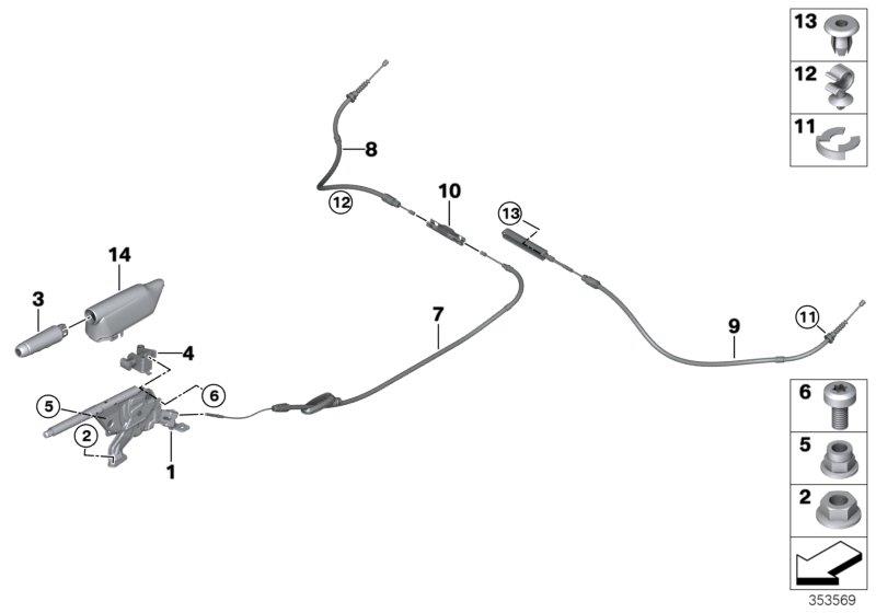 Diagram Handbrake lever for your MINI