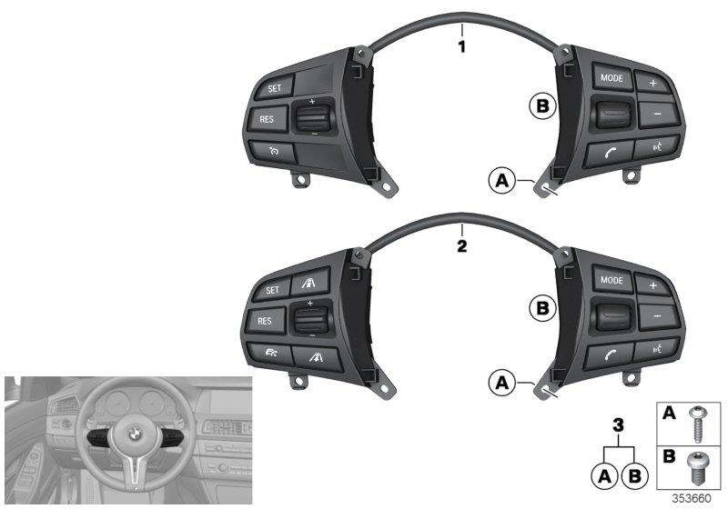 Diagram Switch, strng wheel, multifunction Sport for your BMW