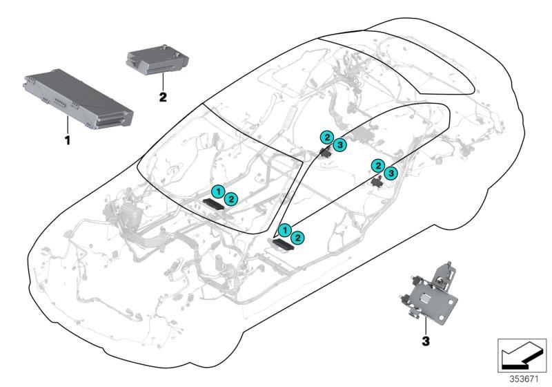 Le diagramme Boîtier électronique module de siège pour votre BMW 328d  