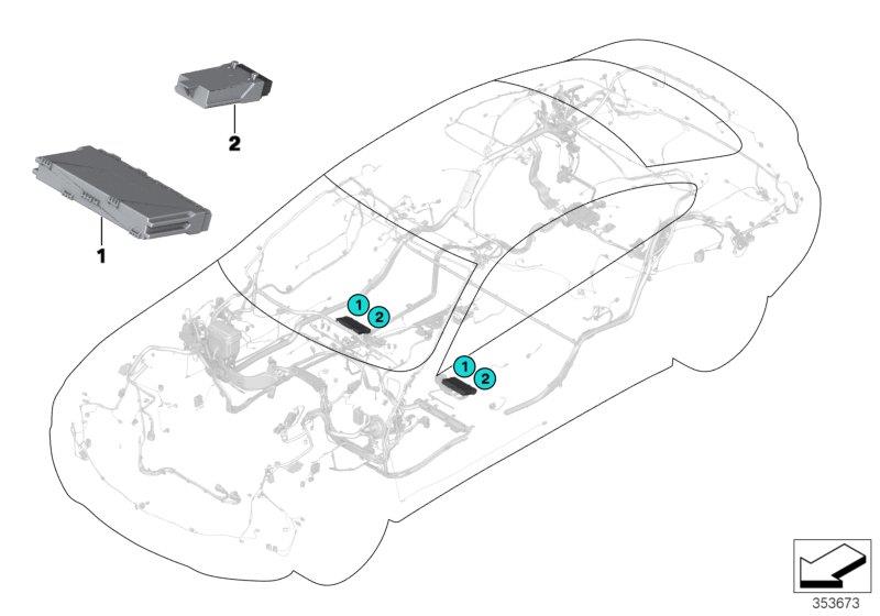 Le diagramme Boîtier électronique module de siège pour votre BMW 540iX  
