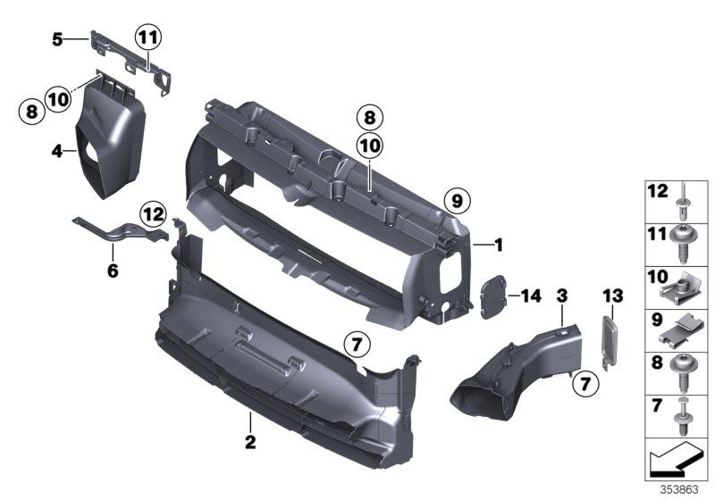 Diagram Air ducts for your BMW M240i  