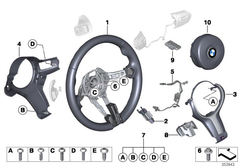 Diagram M sports steer.-wheel, airbag, leather for your 2013 BMW 328xi   