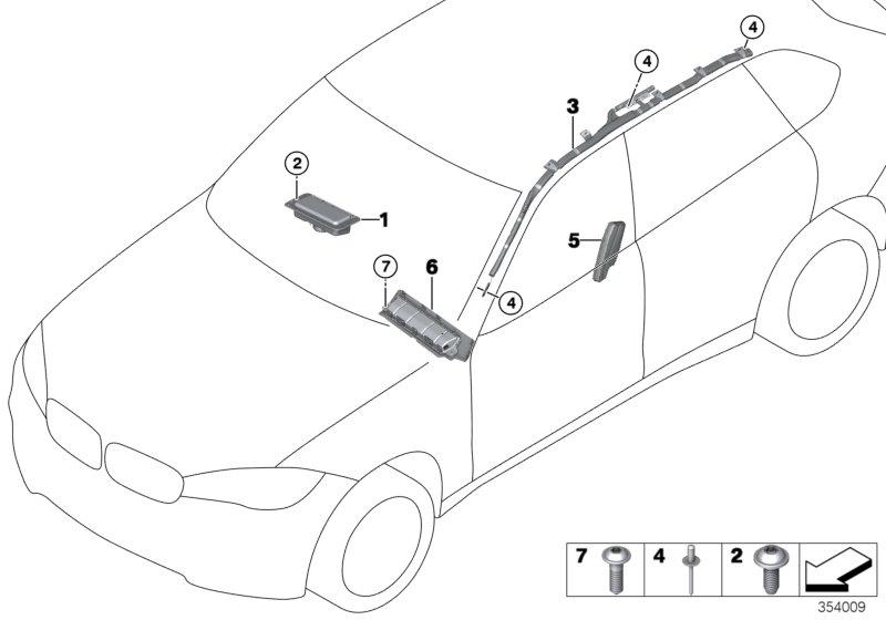 Diagram Airbag for your 2023 BMW X3  30eX 