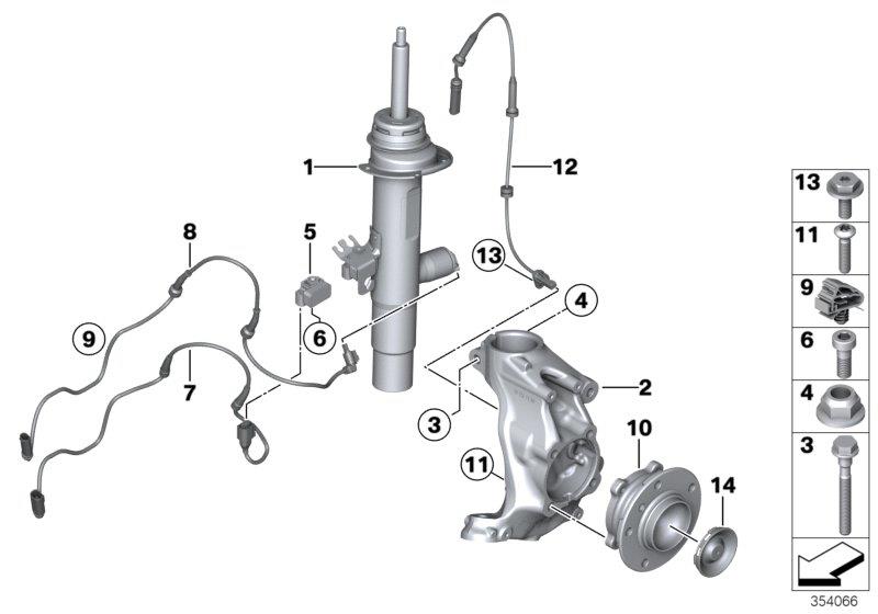 Diagram Strut front VDC / mounting parts for your BMW 440i  