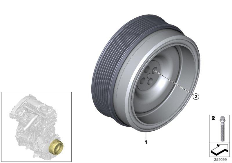 Diagram Belt Drive-Vibration Damper for your BMW 323i  