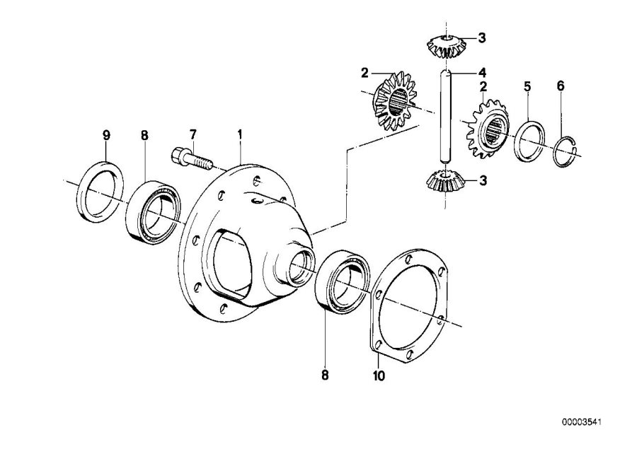 Diagram Front diff., components, all-wheel for your BMW