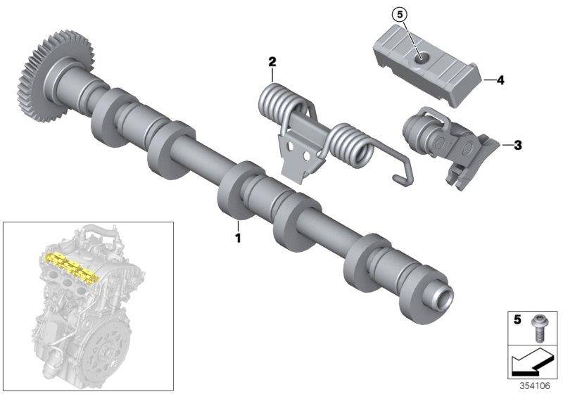 Diagram Valve timing gear, eccentric shaft for your 2007 BMW M6   