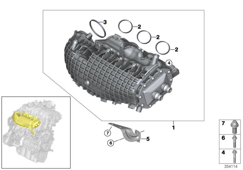 Diagram Intake manifold system for your 2018 BMW M6   