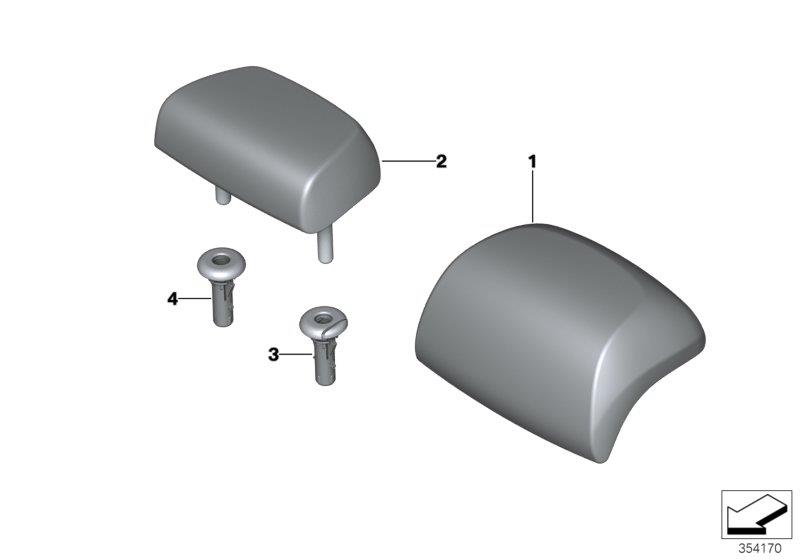 Diagram Rear seat head restraint for your 2007 BMW M6   