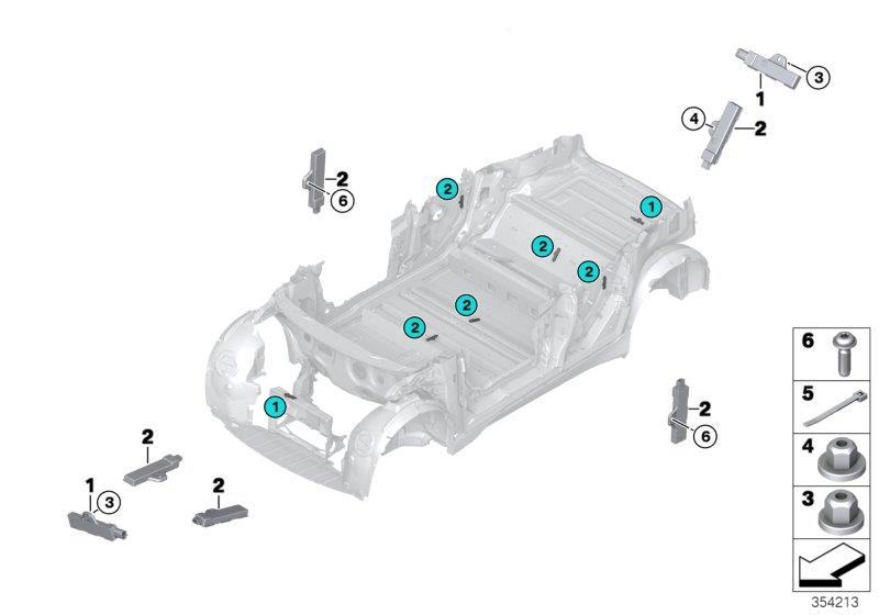 Le diagramme Pièces d"antenne Accès Confort pour votre BMW