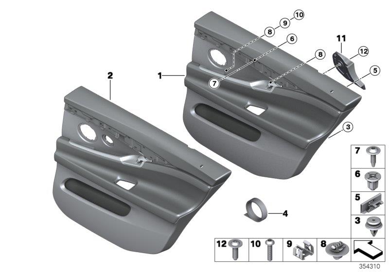 Diagram Door trim, rear for your BMW