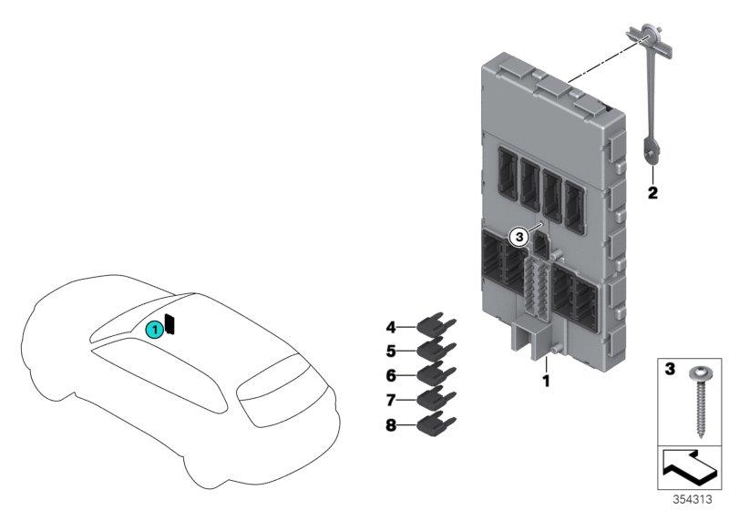 Diagram Control unit, BDC Body Domain Controller for your BMW