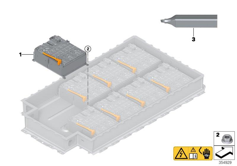 Diagram High-voltage battery module for your 2014 BMW 428iX   