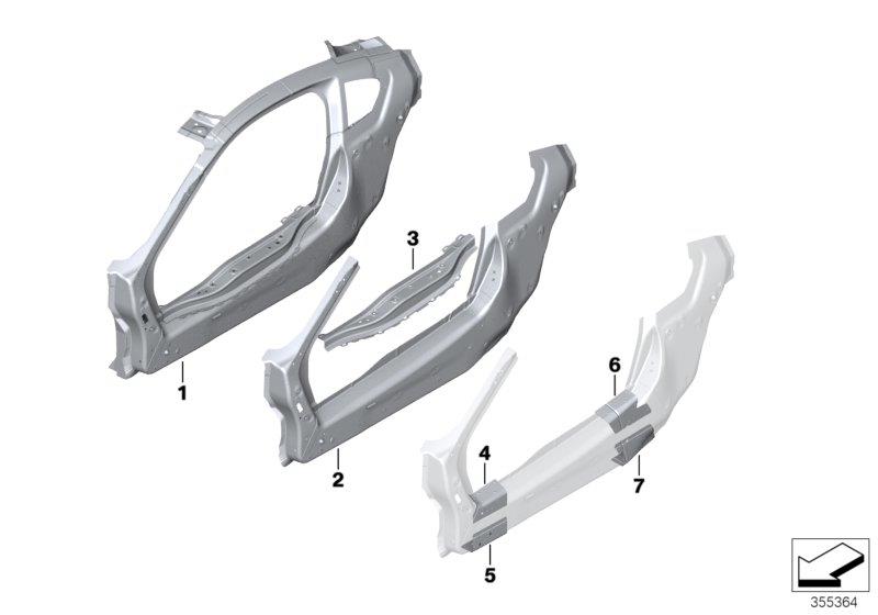 Diagram Body-side frame for your BMW M6  