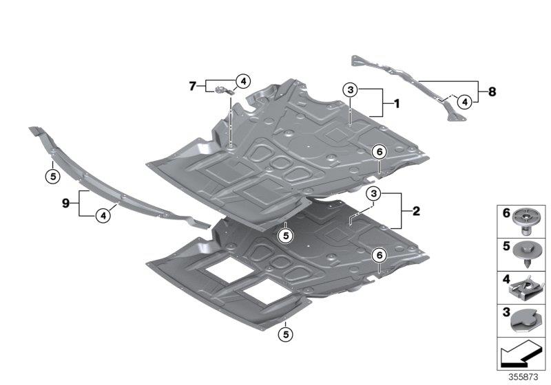 Diagram Underhood shield for your BMW