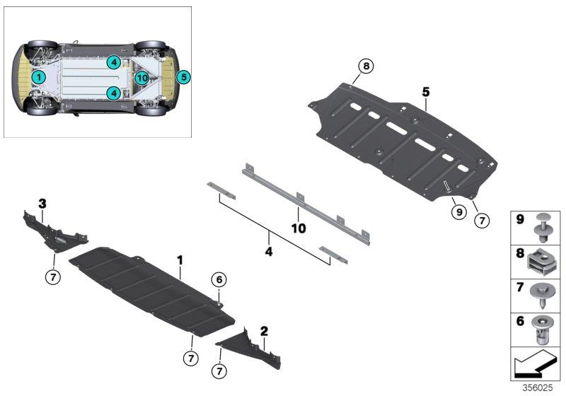 Diagram Underfloor coating for your 2016 BMW 340iX   
