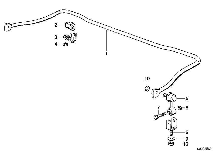 Diagram Stabilizer, front for your 2006 BMW M6   