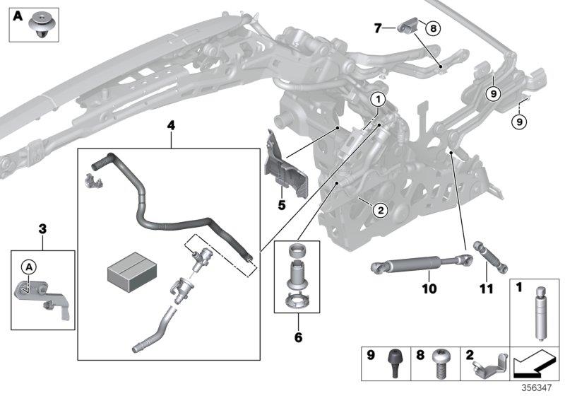 Diagram Mounting parts for your 2016 BMW M6   