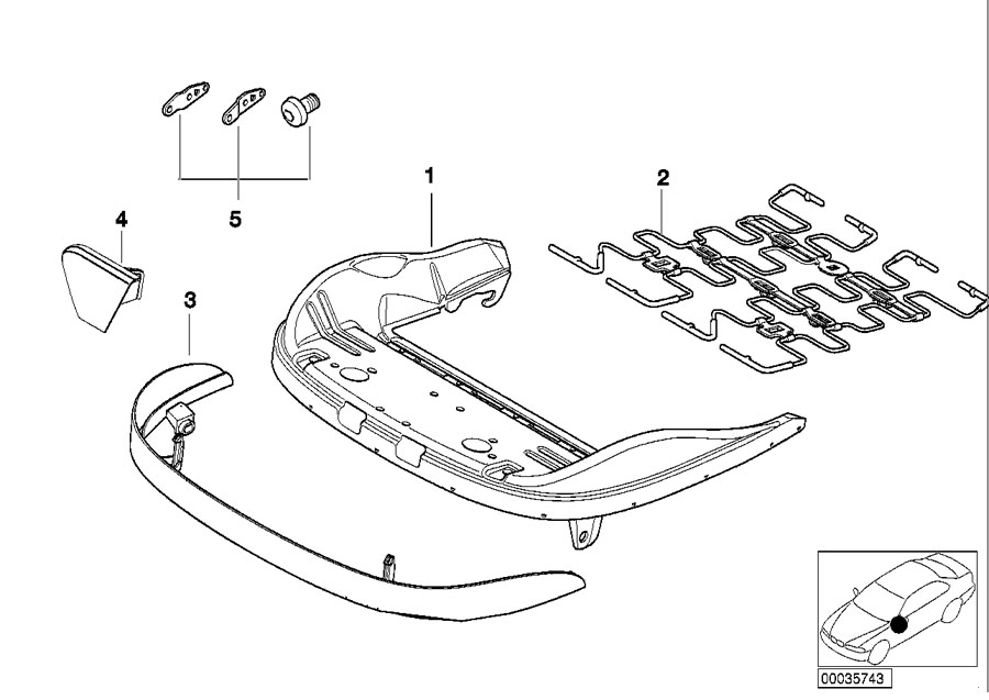 Diagram Seat, front, seat frame for your BMW