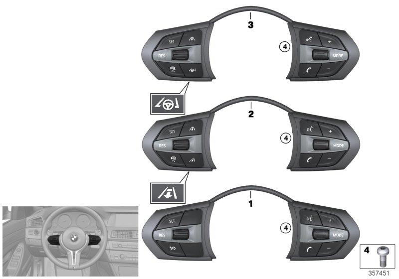 Diagram Switch,st. wheel, multifunction M-Sport for your 2001 BMW 330i   