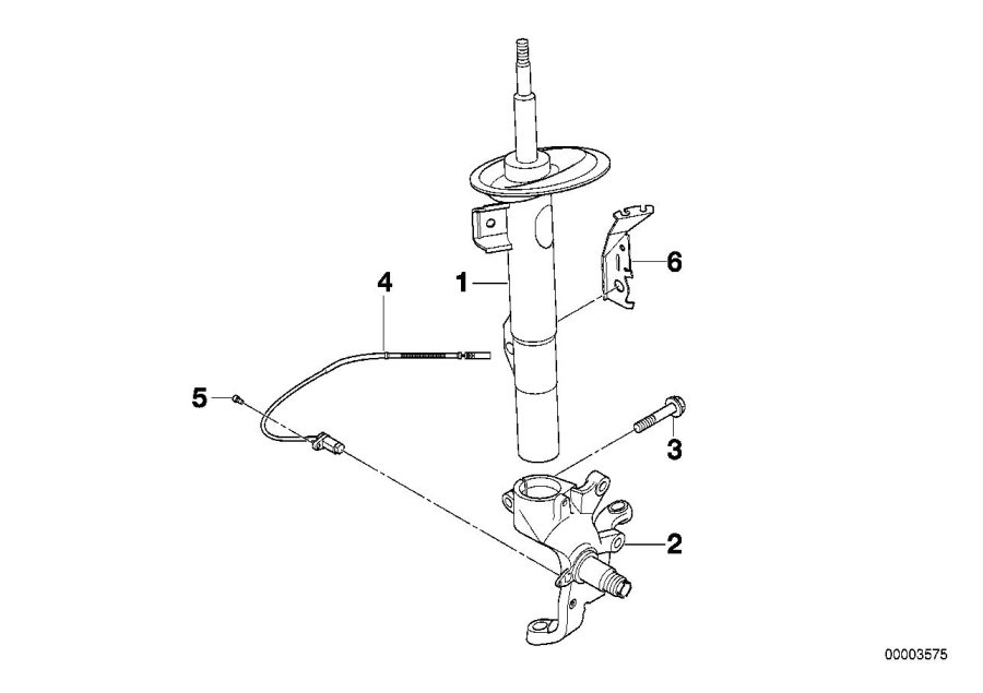 Diagram Front spring STRUT/SHOCK absorber for your BMW