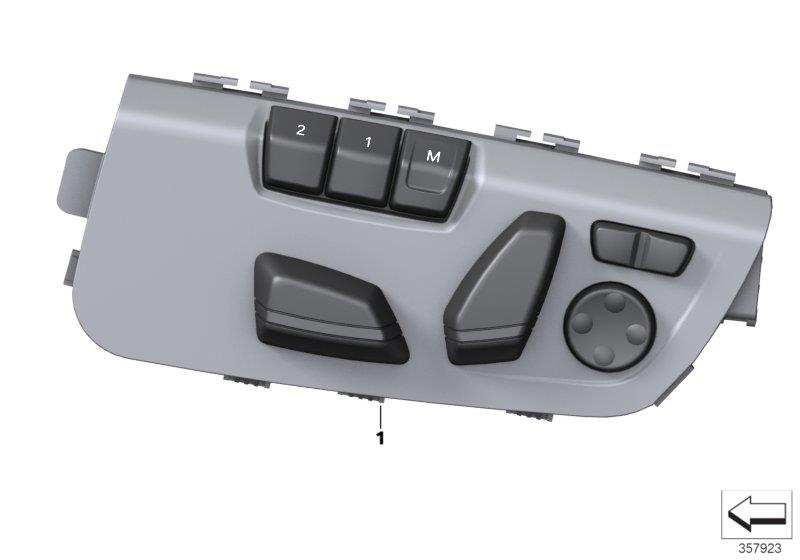 Diagram Switch for power seats, Memory, driver for your BMW