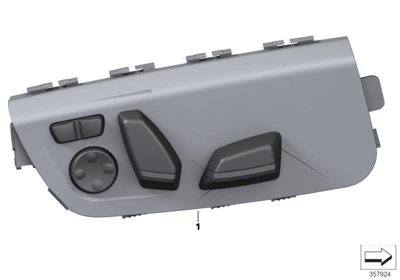 Diagram Switch, power seat, front passenger for your BMW