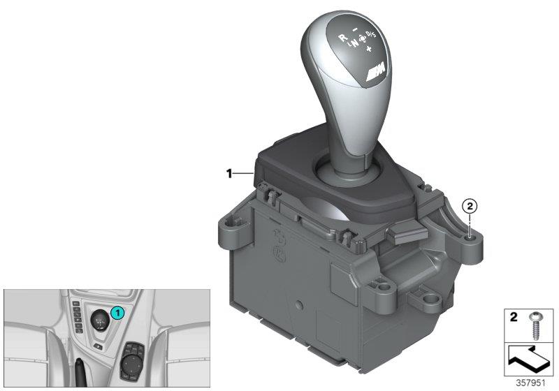 Diagram Gear selector switch twin-clutch gearbox for your 2004 BMW M3   