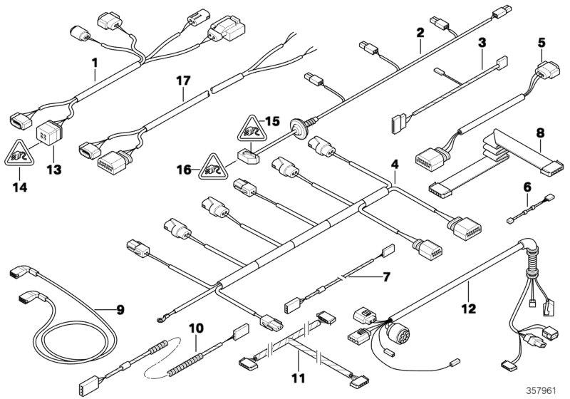 Diagram Various additional wiring sets for your 2016 BMW X5   