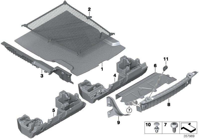 Diagram Trim panel, trunk floor for your 2015 BMW M6   