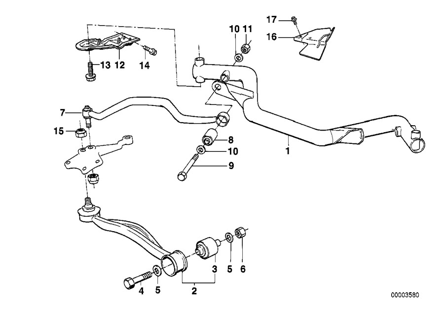 Diagram Cross MEMBER/WISHBONE/ROD for your BMW