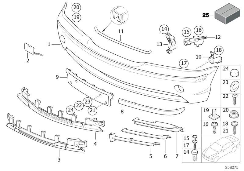 Le diagramme Garniture avant II pour votre BMW