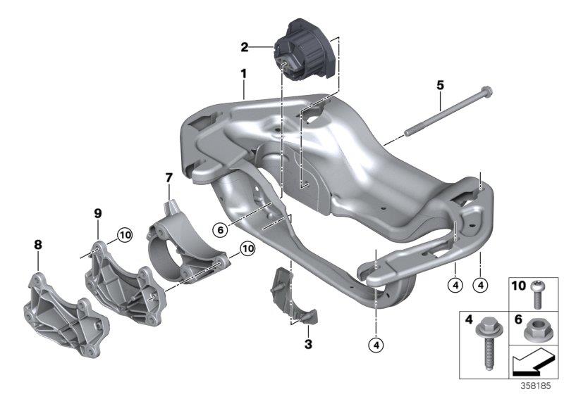 Diagram Gearbox suspension for your BMW X6  