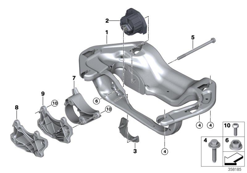 Diagram Gearbox suspension for your 2018 BMW X1   