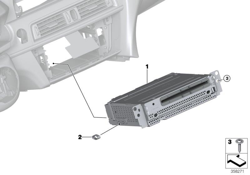 Diagram Head unit for basic media for your BMW