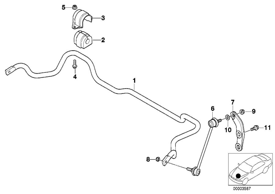 Diagram Stabilizer, front for your BMW X2  