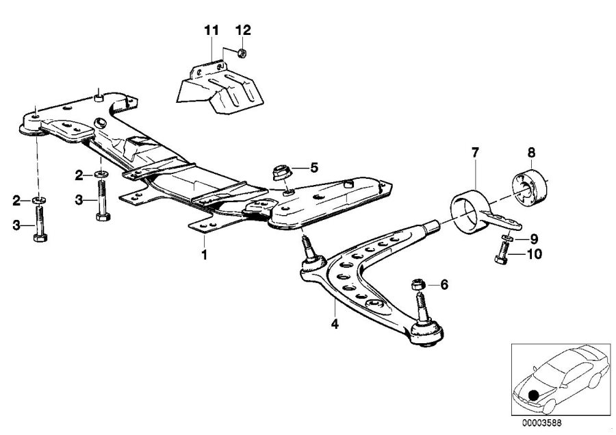 31112226017 - Front axle support - Genuine BMW Part