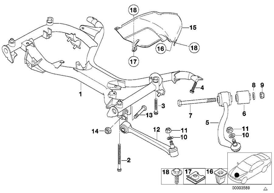 Diagram Front axle SUPPORT/WISHBONE for your BMW X6  