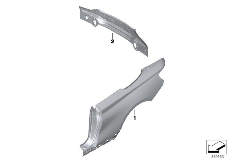Diagram SIDE PANEL/TAIL TRIM for your BMW M240i  