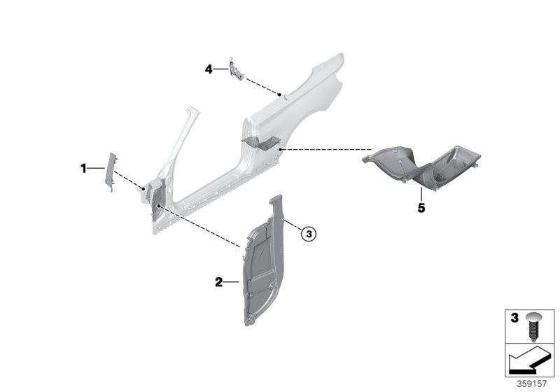 Diagram Cavity shielding, side frame for your BMW