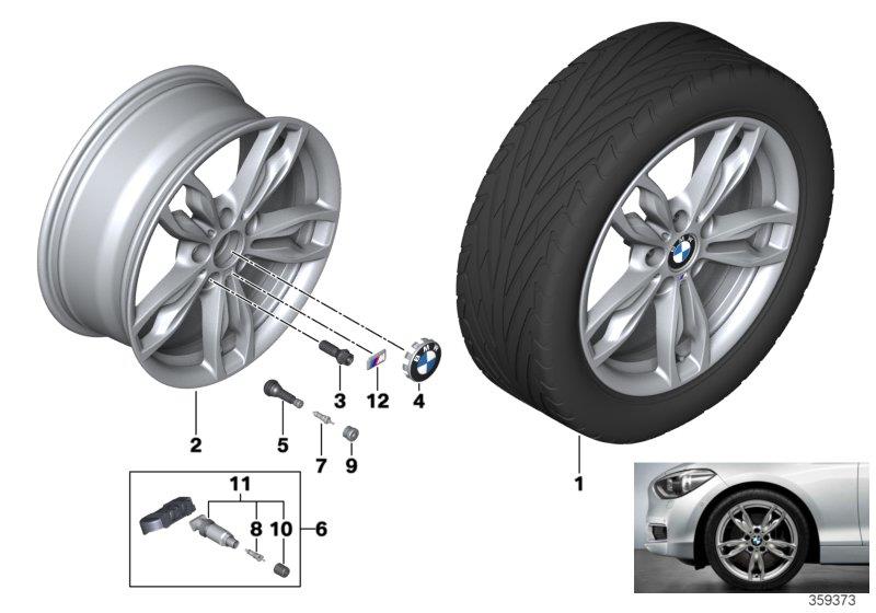 Diagram BMW LA wheel M double spoke 436-18"" for your 2019 BMW M240iX   
