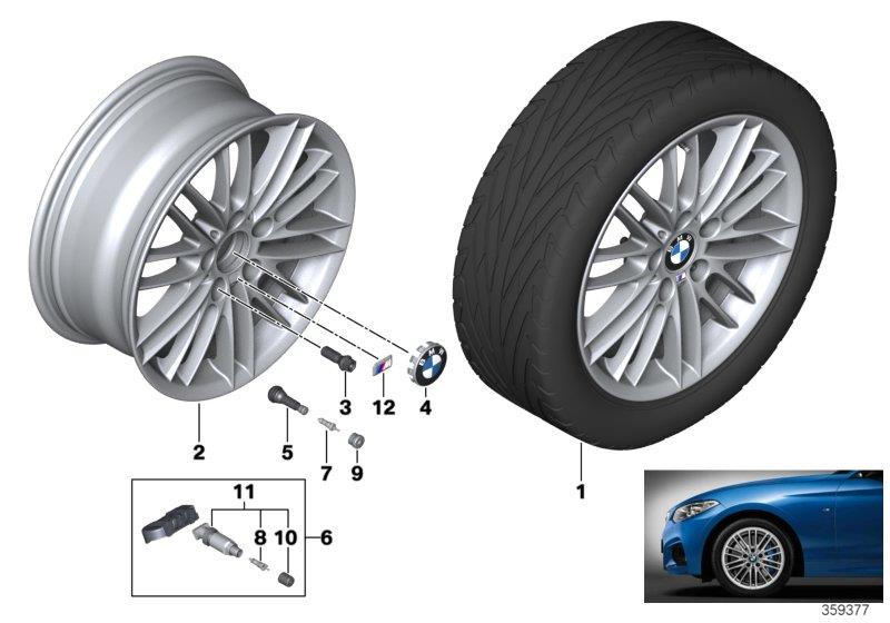 Diagram BMW LA wheel M Double Spoke 460 - 17"" for your BMW M240iX  