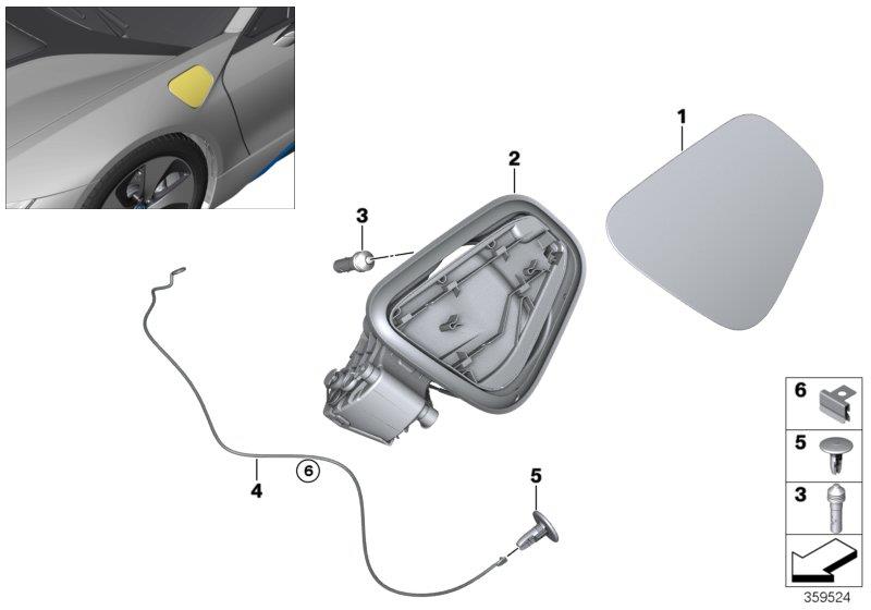 Diagram Charging lid for your BMW