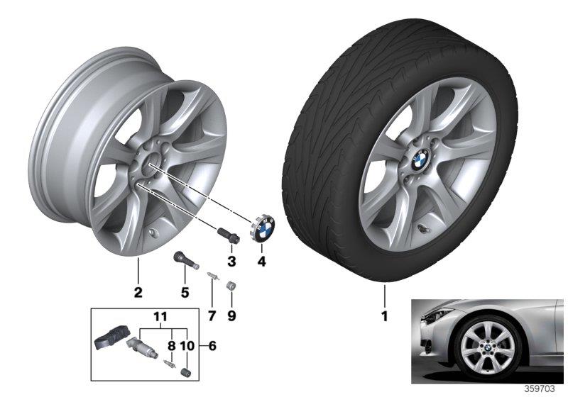 Diagram BMW LA wheel Star Spoke 396 - 18"" for your BMW 440iX  