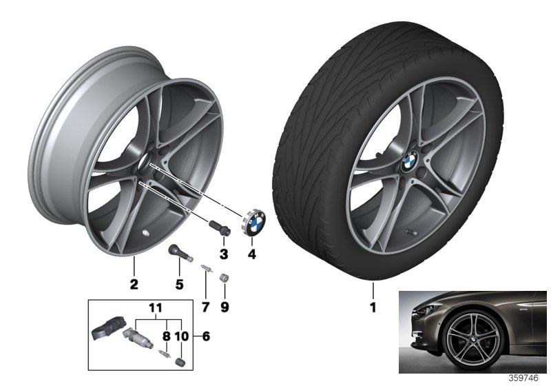 Diagram BMW LA wheel double spoke 361-20"" for your BMW 330e  