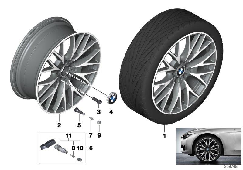 Diagram BMW LA wheel Cross-Spoke 404-20"" for your BMW 330i  