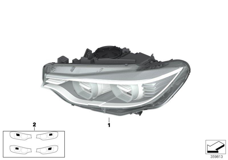 Diagram Headlight for your BMW 650iX  
