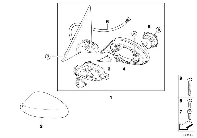 Diagram Exterior mirror (S760A) for your 2014 BMW M6   